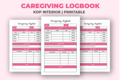 Caregiving Logbook KDP Interior