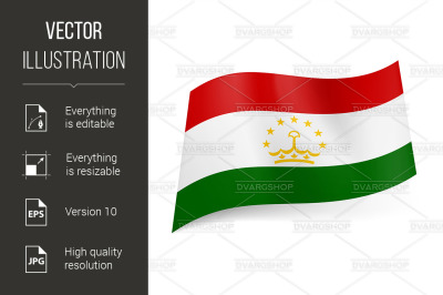 State flag of Tajikistan.