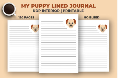 My Puppy Lined Journal KDP Interior