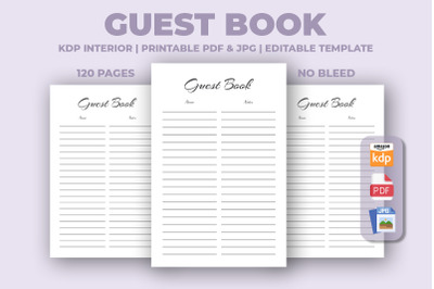 Guest Book KDP Interior