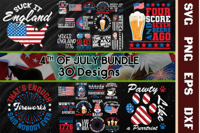 4th of July Bundle-30 Designs-220607