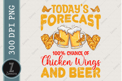 Chicken Wing And Beer Today Forecast PNG