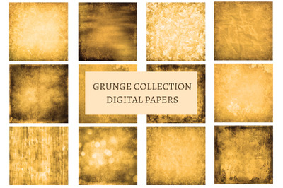 Orange Grunge Background Textures