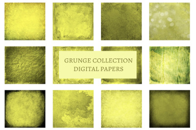 Yellow Grunge Background Textures