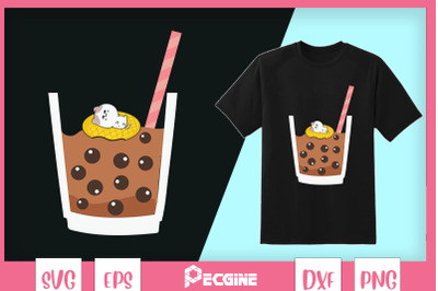 Cat Boba Tea Anime Kawaii Neko