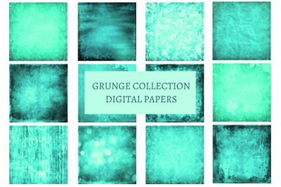 Green Grunge Background Textures