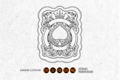 Vintage frame classic elegant monochrome svg