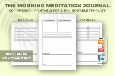 Morning Meditation Journal KDP Interior