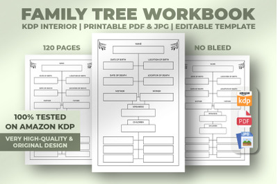 Genealogy Organizer - KDP Interior Graphic by Wow Designz