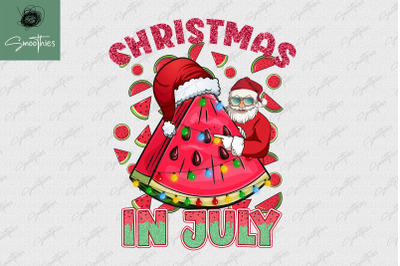 Christmas In July Watermelon Santa PNG