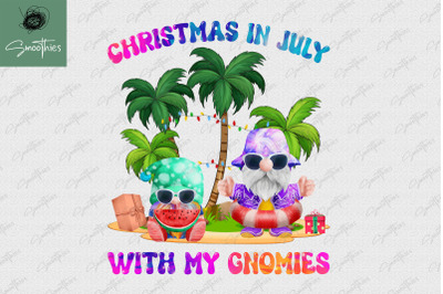 Vacation Gnomies Christmas In July PNG