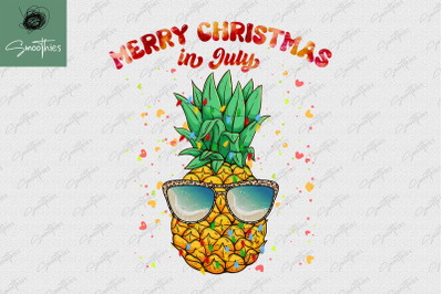 Pineapple Christmas In July Lights PNG