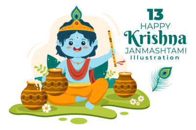 13 Happy Krishna Janmashtami Illustration