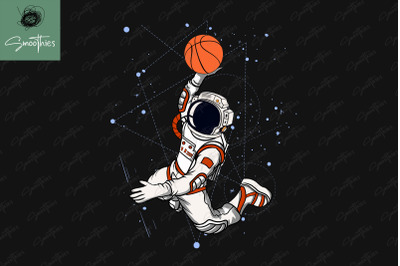 Astronaut Slam Dunk Basketball Space PNG