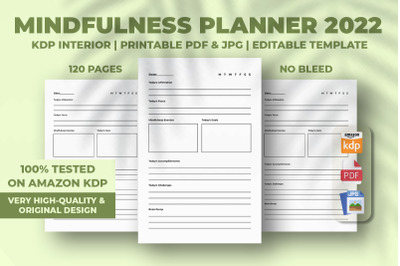 Mindfulness Planner 2022 KDP Interior