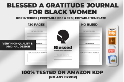 Blessed A Gratitude Journal For Black Women KDP Interior