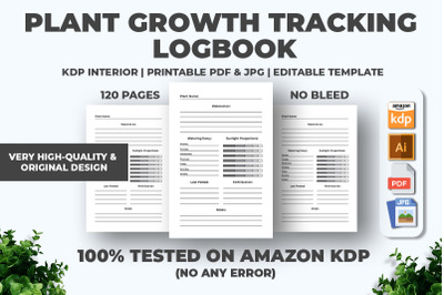 Plant Growth Tracking Logbook KDP Interior