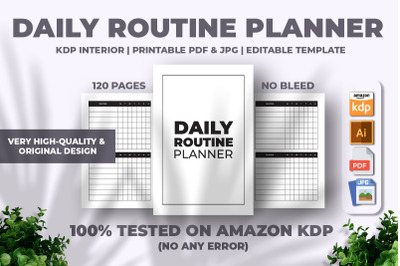 Daily Routine Planner KDP Interior