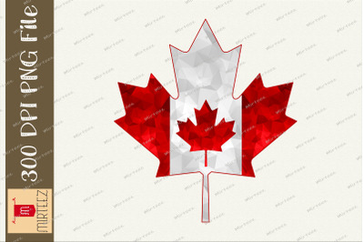 Canada Maple Leaf Geometric Graphic