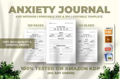 Anxiety Journal KDP Interior