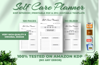 Self Care Planner KDP Interior