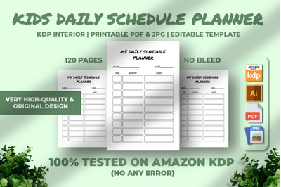 Kids Daily Schedule Planner KDP Interior