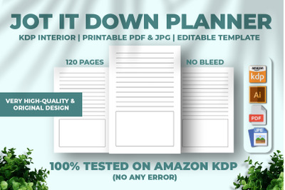 Jot It Down Planner KDP Interior