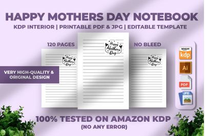 Happy Mothers Day Notebook KDP Interior