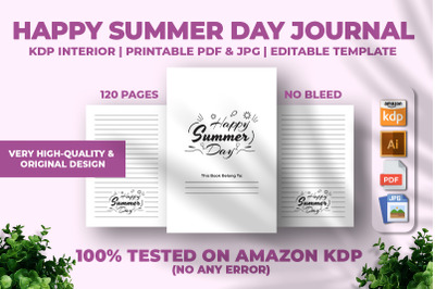 Happy Summer Day Journal KDP Interior