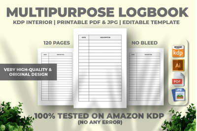 Multipurpose Logbook KDP Interior