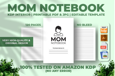 Mom Notebook KDP Interior