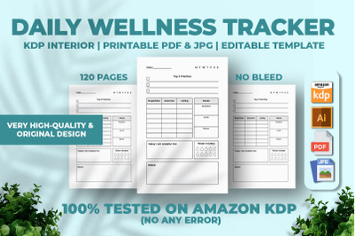 Daily Wellness Tracker KDP Interior