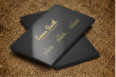 Minimalist Black Business Card