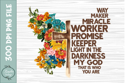 Way Maker Miracle Worker Butterfly PNG