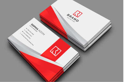 Creative 3d Style Red And Silver Business Card