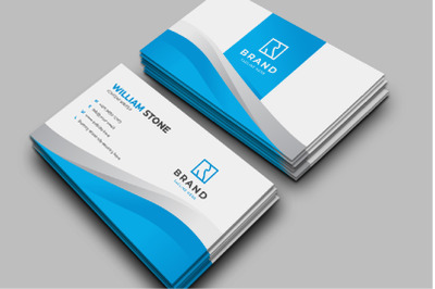 Creative 3d Style Blue And Silver Business Card