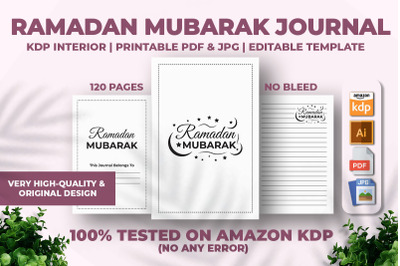 Ramadan Mubarak Journal KDP Interior