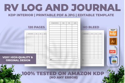 RV Log And Journal KDP Interior