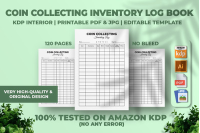 Coin Collecting Inventory Log Book KDP Interior