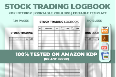 Stock Trading Logbook KDP Interior