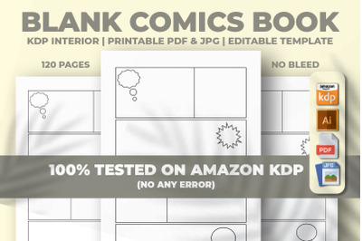 Blank Comics Book KDP Interior