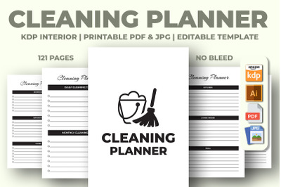 Cleaning Planner KDP Interior