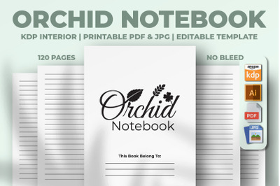 Orchid Notebook KDP Interior