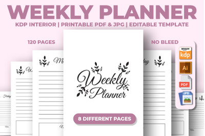 Weekly Planner KDP Interior