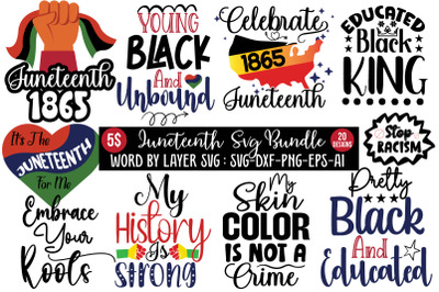 JUNETEENTH SVG  DESIGN BUNDLE