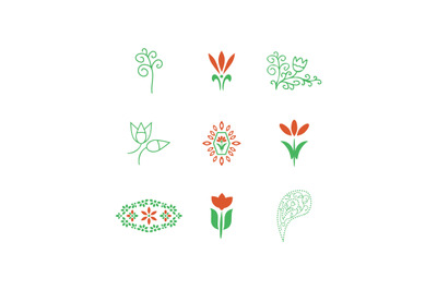 Isolated floral elements