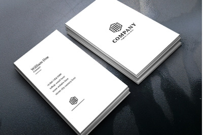 Minimal Corporate Vertical Business Card