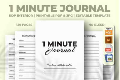 1 Minute Journal KDP Interior