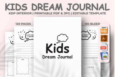 Kids Dream Journal KDP Interior