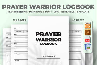 Prayer Warrior Logbook KDP Interior